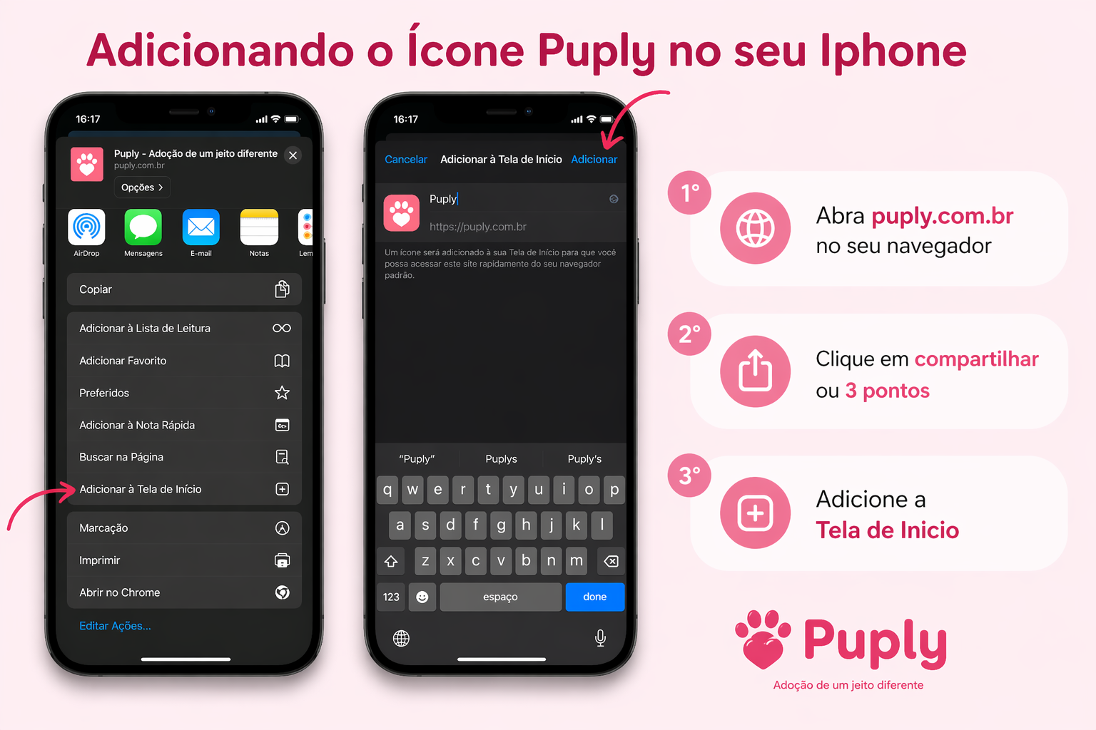Como salvar o Puply no iPhone
